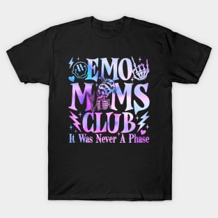 It Was Never A Phase Emo Moms Club Mother's Day Skeleton T-Shirt